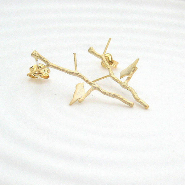 Bird On Branch Earrings-evy designs