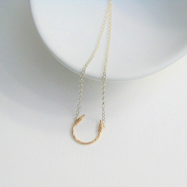 Collier Fer à Cheval En Argent Sterling 925 - Longueur 45 Cm - Neuf Avec Emballage - Fait Main UK