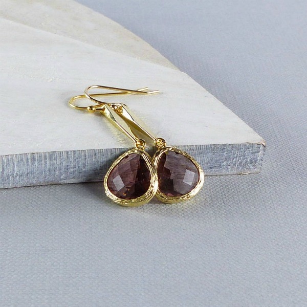 Elodie Glass Drop Earrings-evy designs