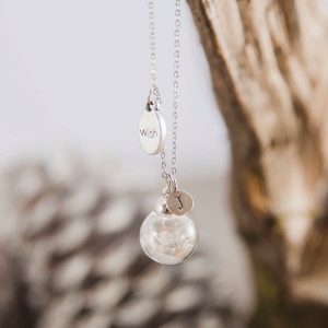 Wish Dandelion Seed Glass Orb Necklace