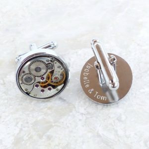 Personalised Vintage Round Watch Movement Cufflinks