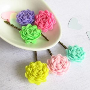 Flower Blossom Hair Slide Set - www.evy-designs.com