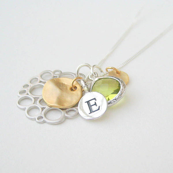 Personalised Charm Cluster Necklace- evy designs