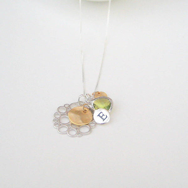 Personalised Charm Cluster Necklace- evy designs