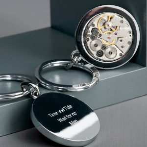 Personalised Vintage Watch Movement Keyring - www.evy-designs.com