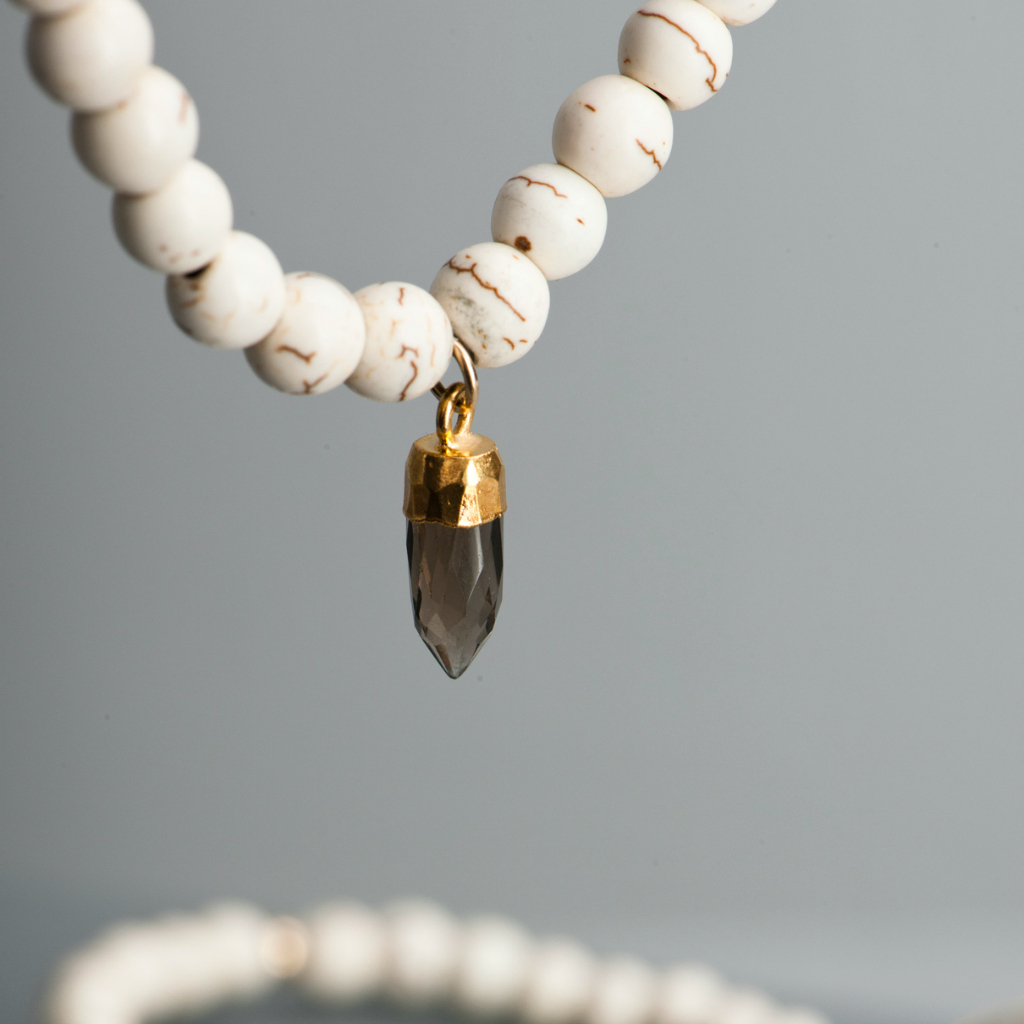 Magnesite Beaded Charm Bracelet - EVY Designs