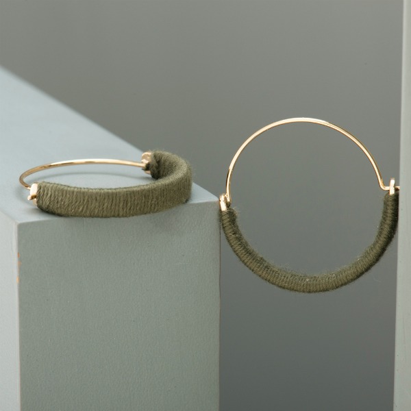 Gold Wrapped Statement Hoop Earrings - www.evy-designs.com