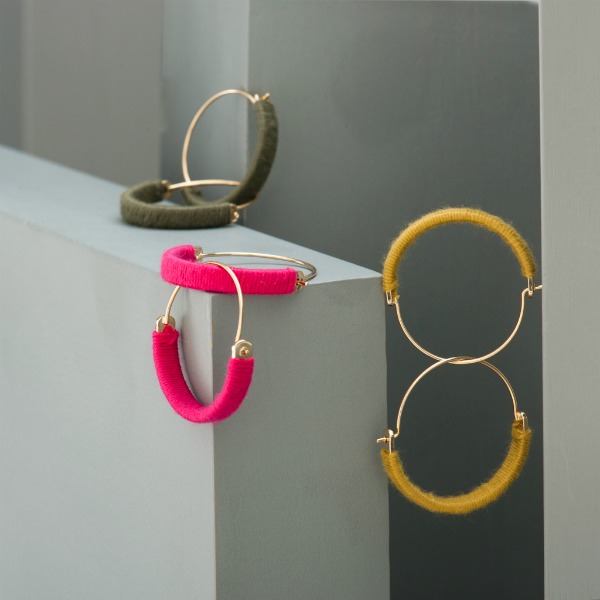 Gold Wrapped Statement Hoop Earrings - www.evy-designs.com