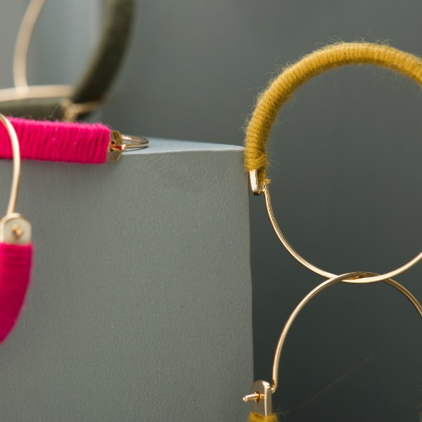 Gold Wrapped Statement Hoop Earrings - www.evy-designs.com
