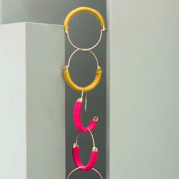 Gold Wrapped Statement Hoop Earrings - www.evy-designs.com