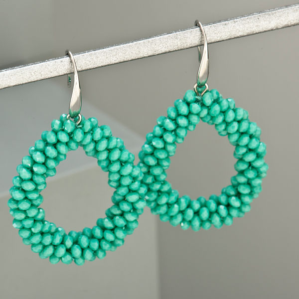 Beaded Teardrop Earrings - www.evy-designs.com
