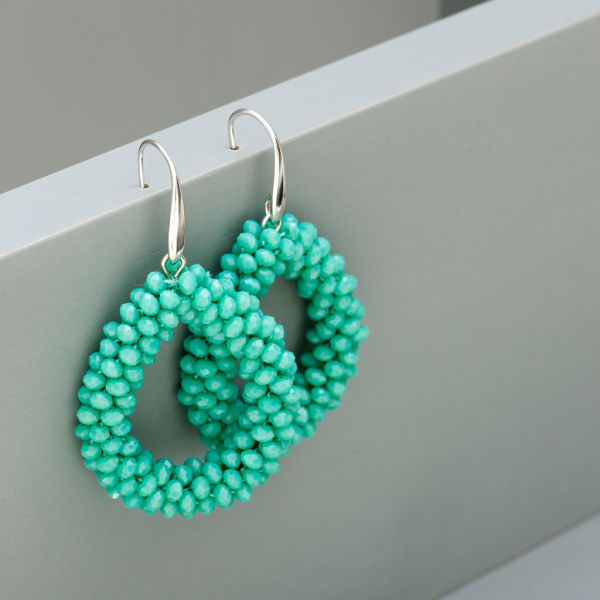 Beaded Teardrop Earrings - www.evy-designs.com
