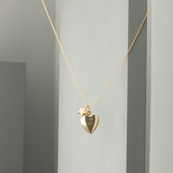 Personalised Initial MIni Heart Locket-evy designs