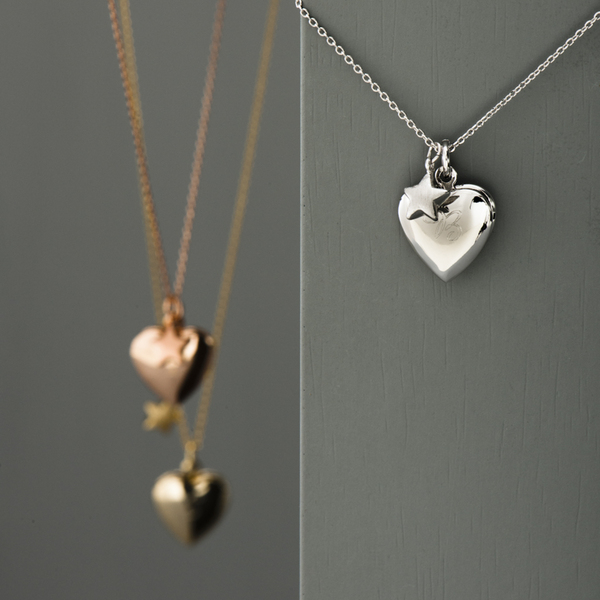 Personalised Initial MIni Heart Locket-evy designs