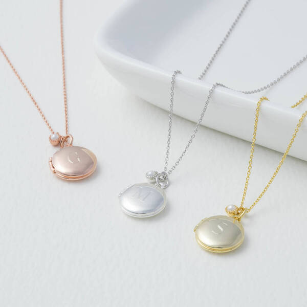 Personalised Initial Mini Round Locket-evy designs