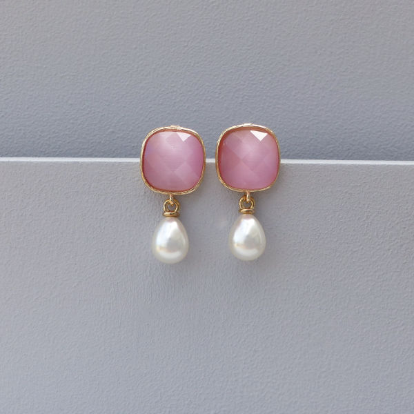 Rosa Pearl Drop Earrings - www.evy-designs.com