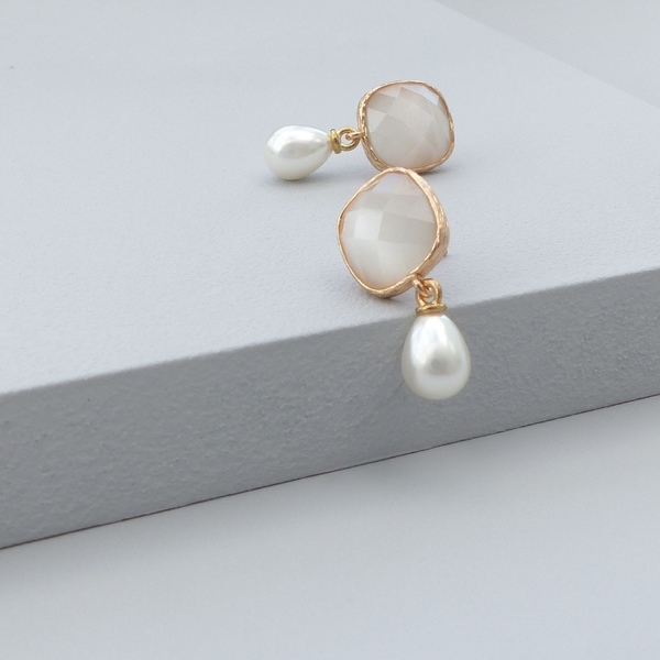 Elsa Pear Drop Earrings-EVY Designs