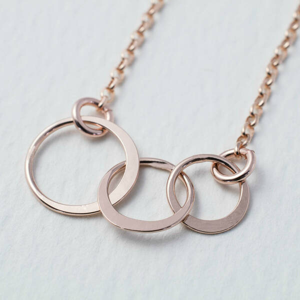 Rose Gold Eternity Circle Necklace-evy designs
