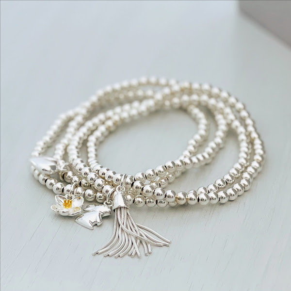 Sterling Silver Mini Tassel Bracelet-evy designs