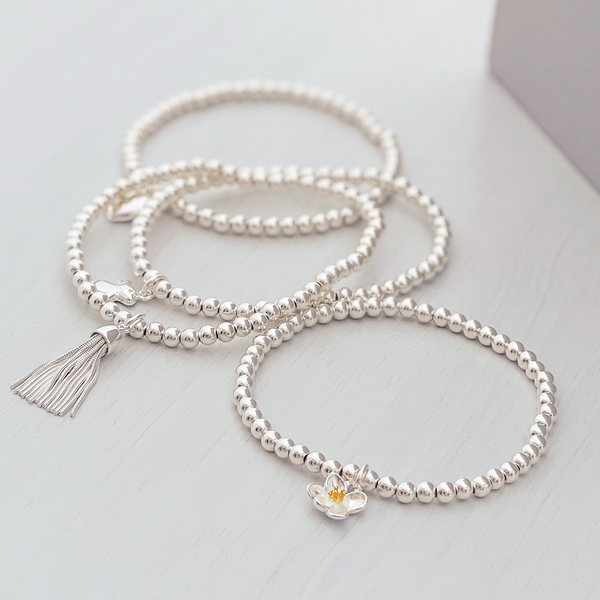 Sterling Silver Orchid Bracelet