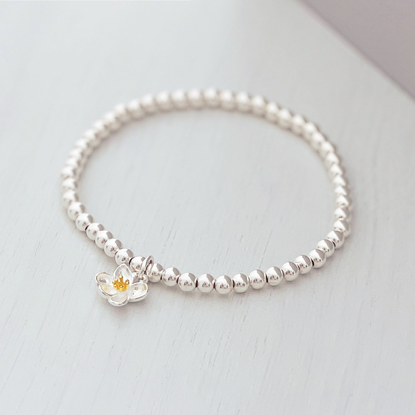 Sterling Silver Orchid Bracelet