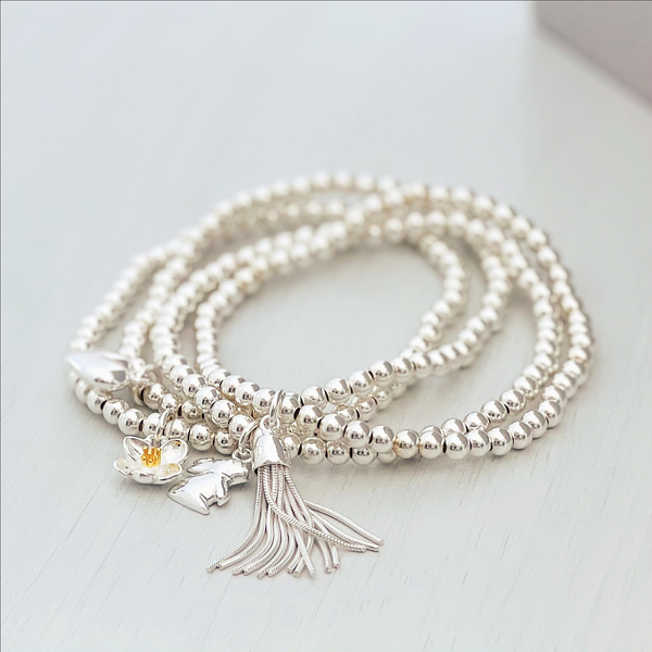 Sterling Silver Orchid Bracelet