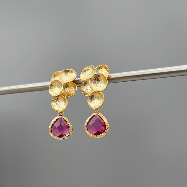 Tulipa Glass Drop Earrings-evy designs