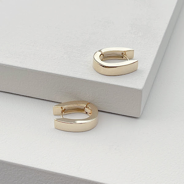 Bold Oval Hoop Earrings-evy designs