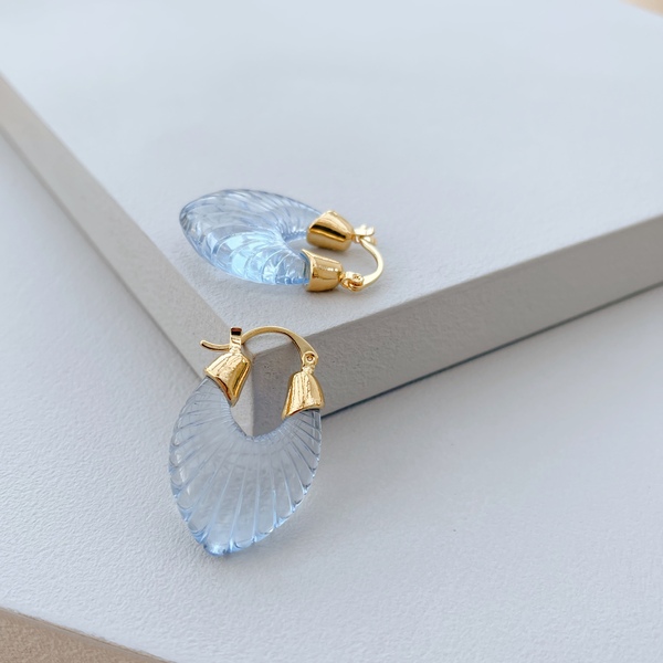 Millau Resin Hoop Earrings -evy designs