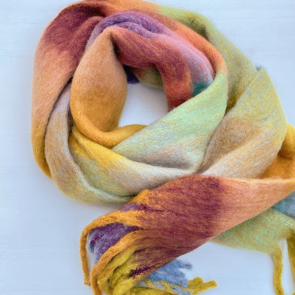 Multicoloured Check Fringe Scarf | Scarves | Gift | EVY Designs UK