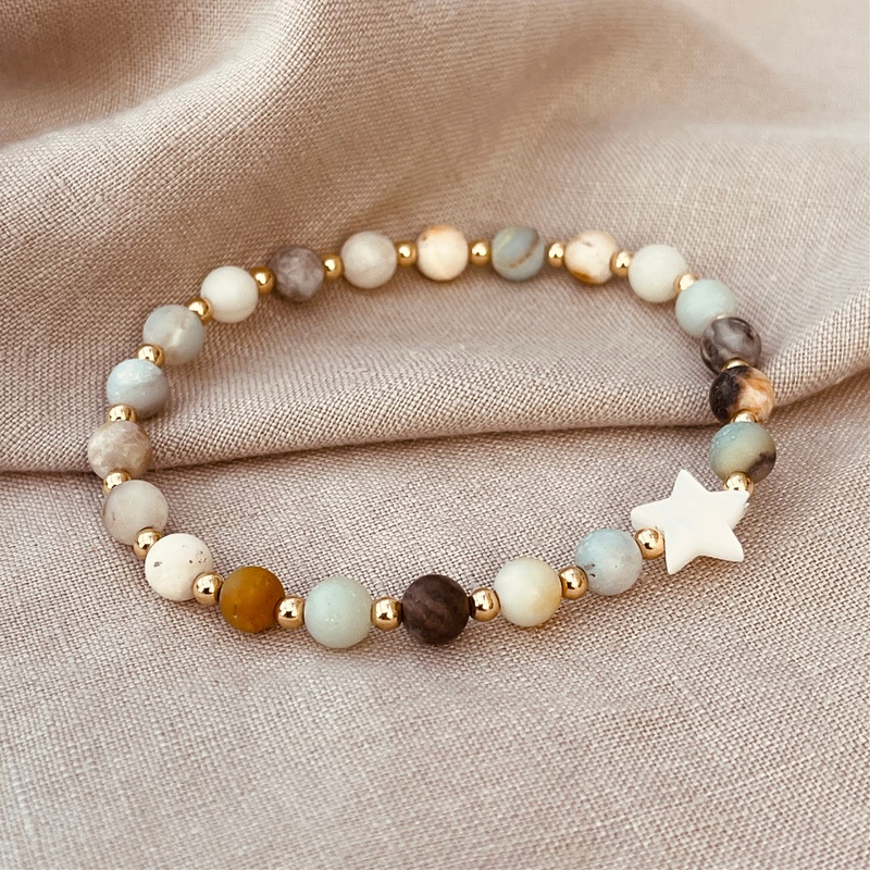 Moon And Stars Amazonite Bracelet-evy designs