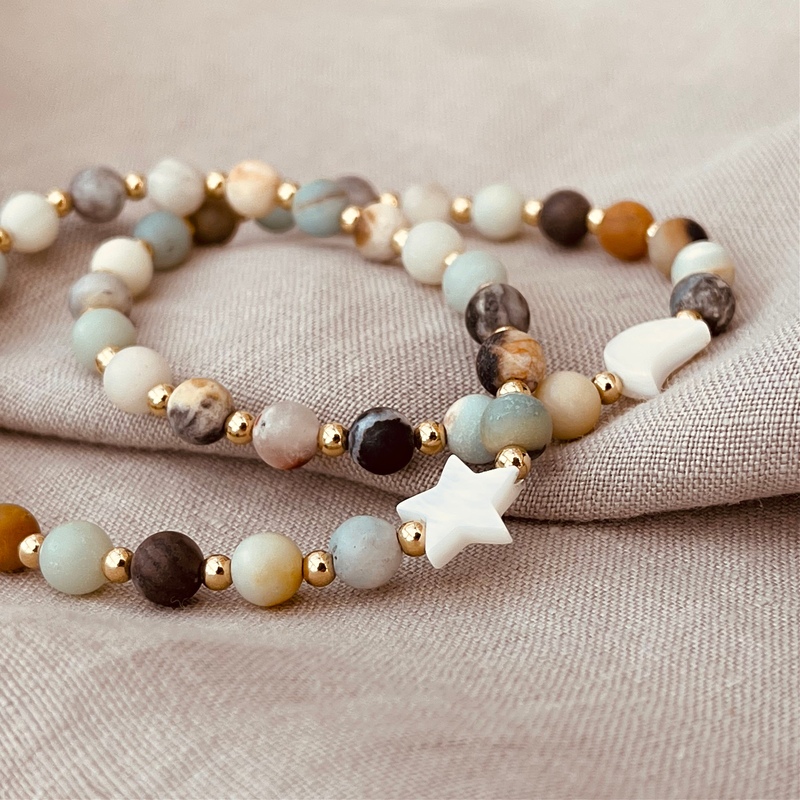 Moon And Stars Amazonite Bracelet-evy designs