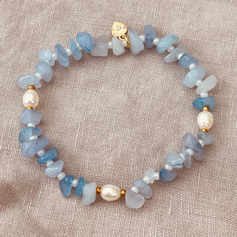 Heartsease Aquamarine Bracelet-evy designs