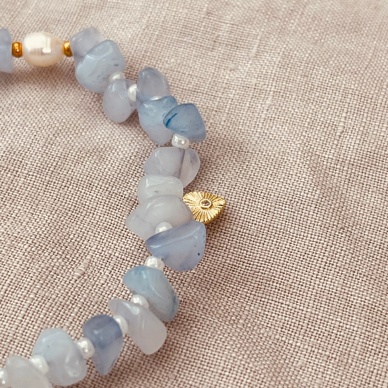Heartsease Aquamarine Bracelet-evy designs