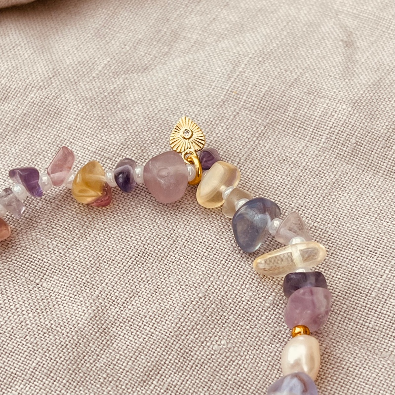 Heartsease Fluorite Gemstone Bracelet-evy-designs