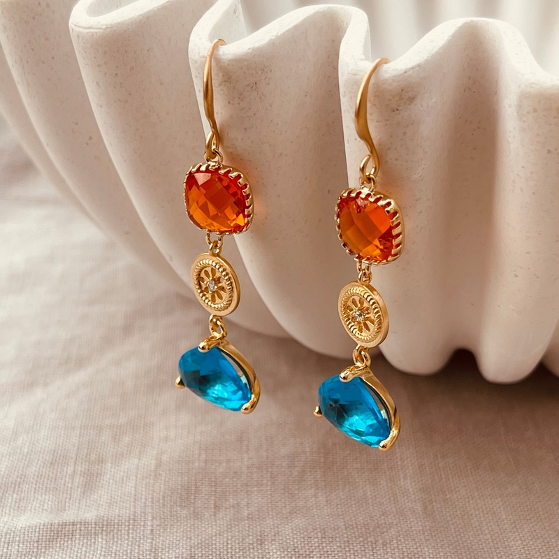 Anais Glass Drop Earrings-evy designs
