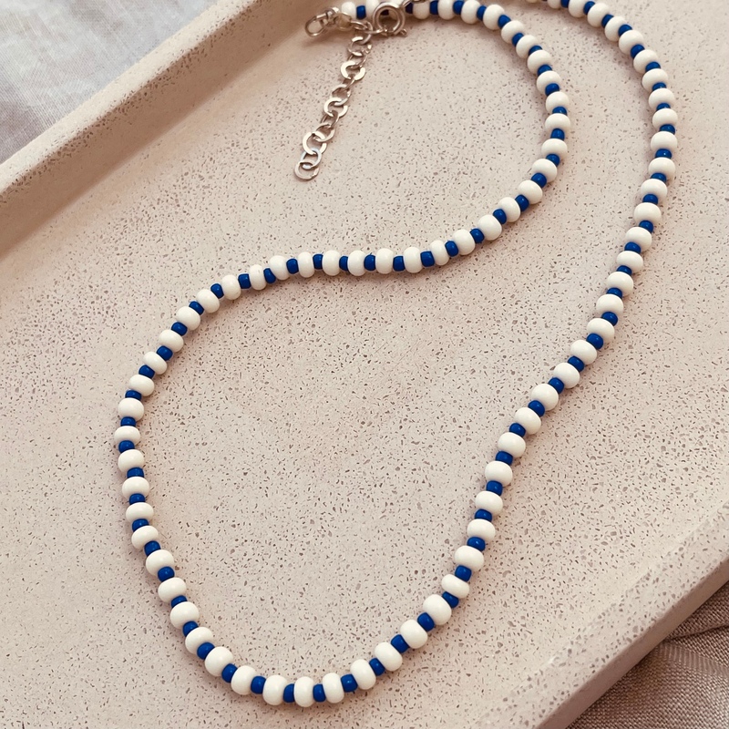 Evia Seed Bead Necklace-evy designs