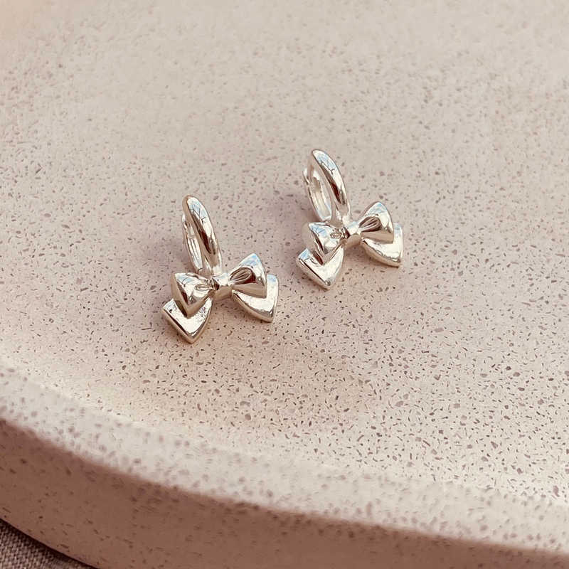 MIni Bow Huggie Hoops-evy designs