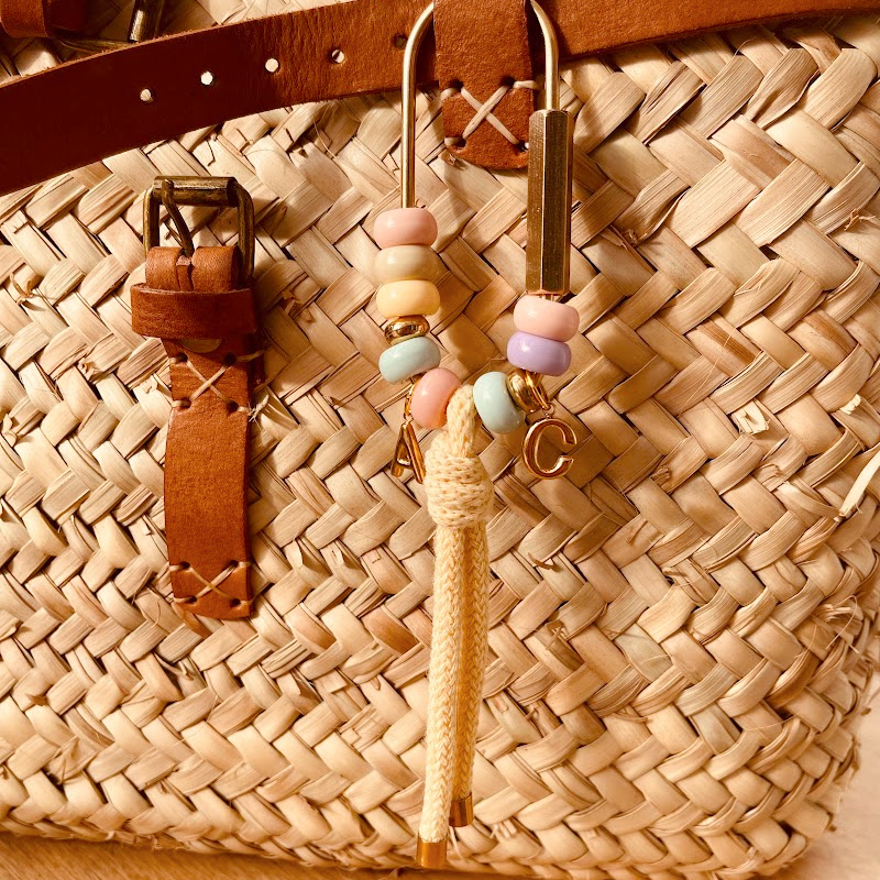 Sorbet Personalised Initial Bag Charm-evy designs