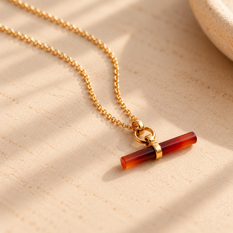 Carnelian-T-Bar-Pendant-Necklace-evy-designs